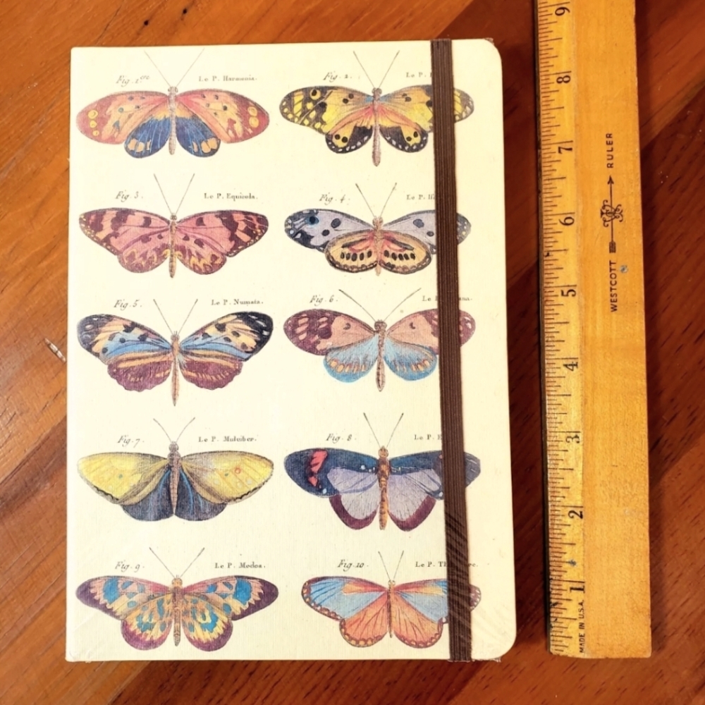 CAVALLINI + Co Butterflies 144 page HC Lined Journal 6x8.5" OOP Sealed NOS Italy